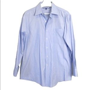 TOMMY HILFIGER Blue Button Down Shirt 16 32-33 L